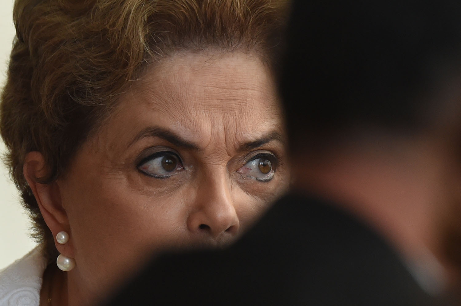 Brazilian suspended President Dilma Rousseff gives a press conference with international media at the presidential residence Alvorada Palace in Brasilia on May 13, 2016 Brazilian suspended President Dilma Rousseff gives a press conference with international media at the presidential residence Alvorada Palace in Brasilia on May 13, 2016