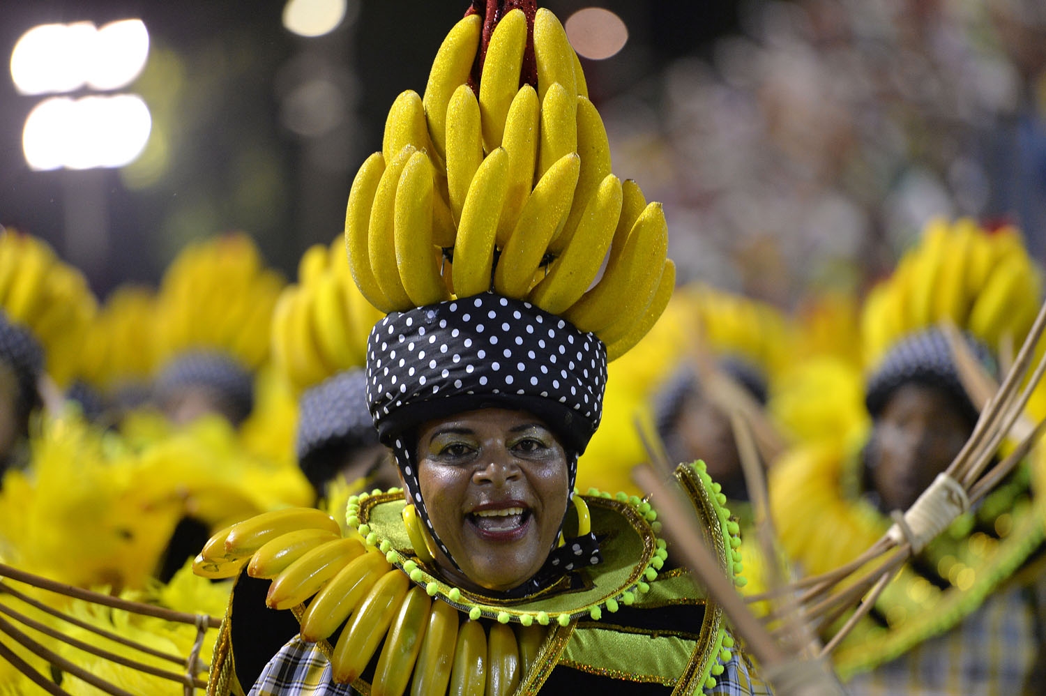 Revelers of the Grande Rio samba school perform during the first night of carnival parade at the Sambadrome in Rio de Janeiro on March 2, 2014 Revelers of the Grande Rio samba school perform during the first night of carnival parade at the Sambadrome in Rio de Janeiro on March 2, 2014