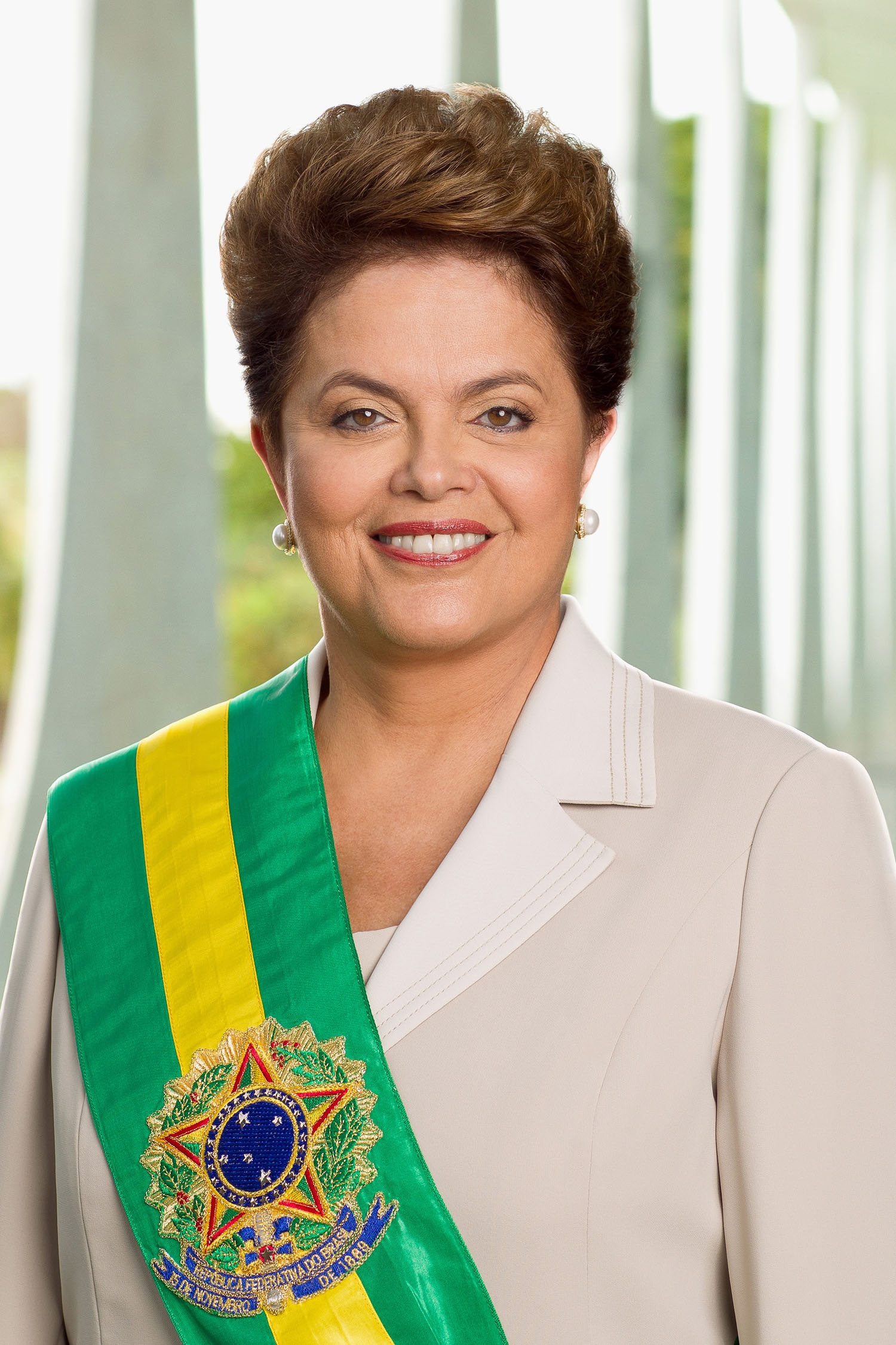 The official photograph of Brazilian President Dilma Rousseff in Brasilia on January 9, 2011 The official photograph of Brazilian President Dilma Rousseff in Brasilia on January 9, 2011