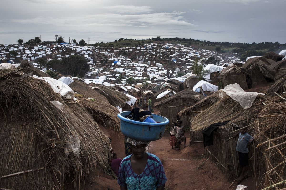 A camp for Internally Displaced Persons in Kalemie, in the Tanganyika region of eastern DR Congo. March 20, 2018.