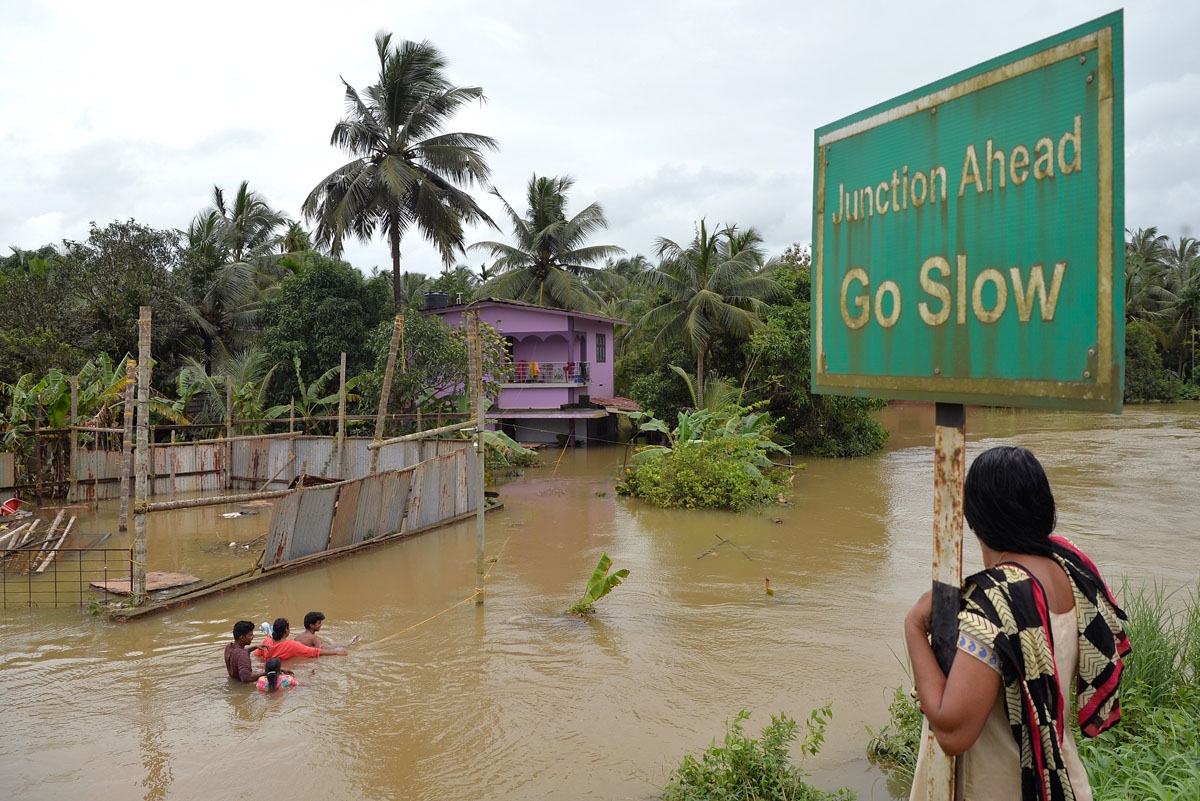 Outskirts of the Kozhikode district, Kerala, August 17, 2018.