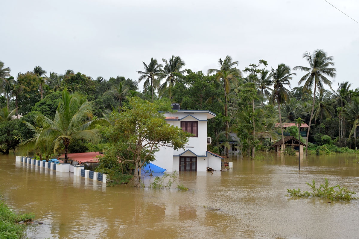 Outskirts of the Kozhikode district, Kerala, August 17, 2018.