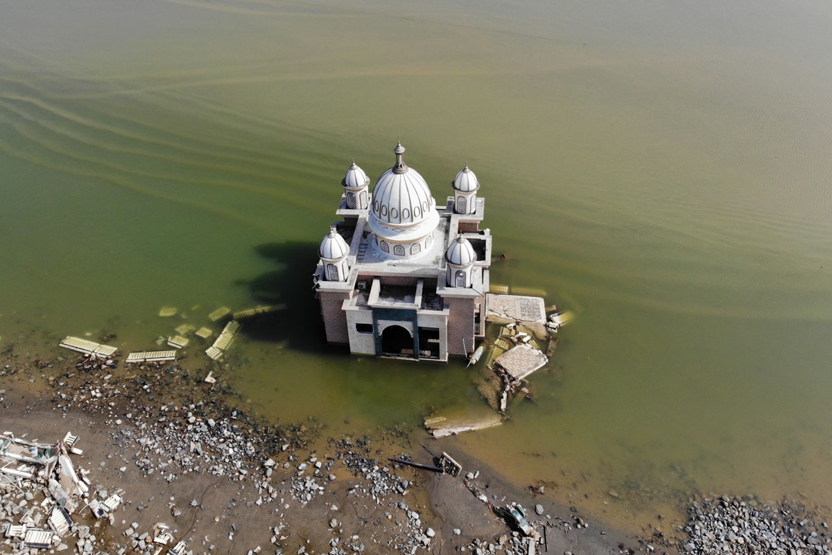 A damaged mosque, Palu, October 4, 2018.