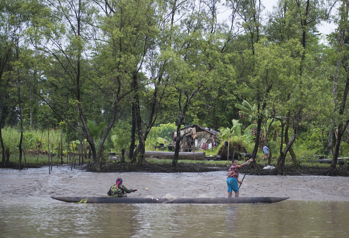 Fishing in Agats.
