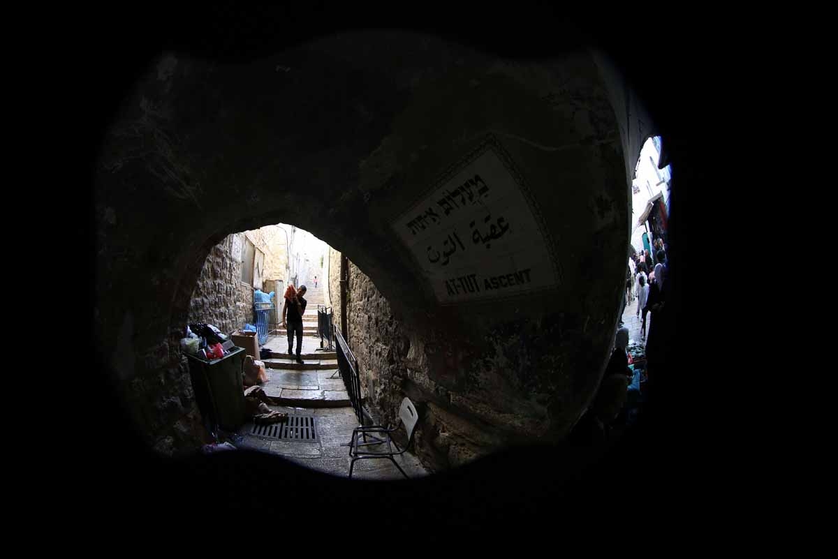 The alleys of Jerusalem's Old City, April, 2017.