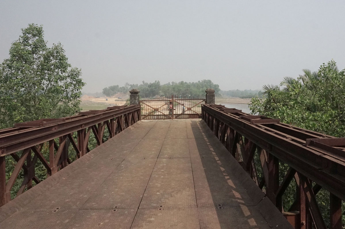 In this photo taken on March 18, 2018, the closed Friendship Bridge linking Myanmar and Bangladesh is seen from Maungdaw in Rakhine state.