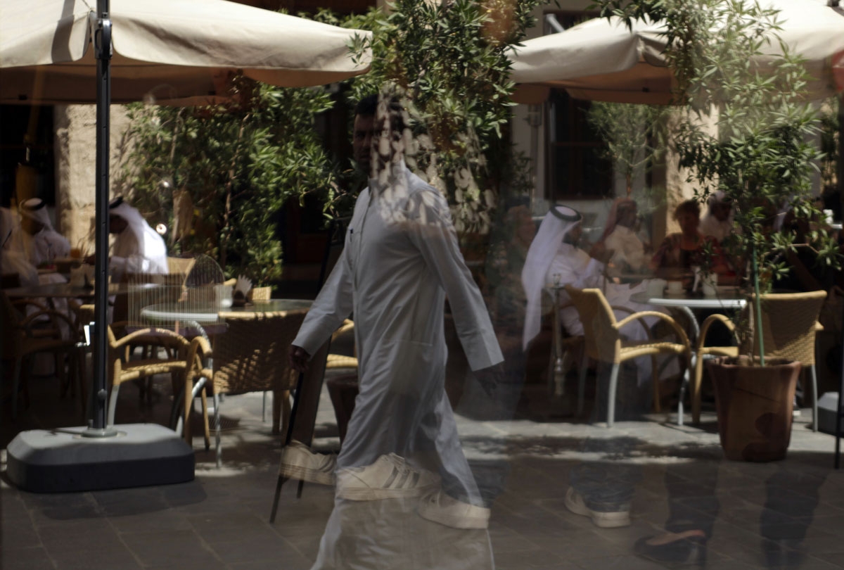 Cafes in Souq Waqif in Doha, March, 2010.