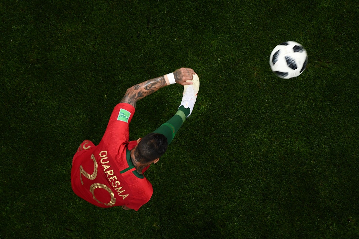 Portugal's forward Ricardo Quaresma kicks the ball during the Russia 2018 World Cup Group B football match between Portugal and Spain at the Fisht Stadium in Sochi on June 15, 2018. /