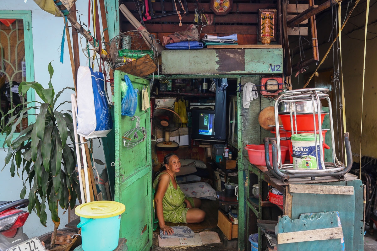 Kha Tu Ngoc is seen in her two-square-meter house in Ho Chi Minh City on May 2, 2018.