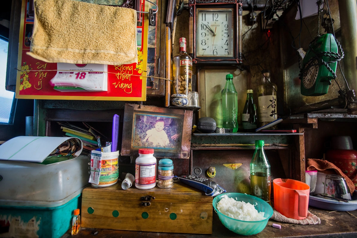 Some of the belongings of Kha Tu Ngoc are seen in her two-square-meter house in Ho Chi Minh City on May 2, 2018