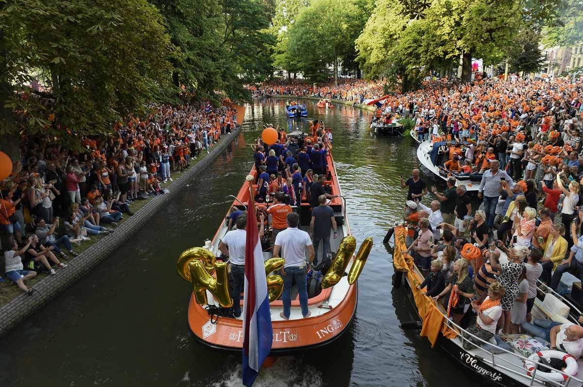 Celebrating the Dutch win in Utrecht on August 7, 2017.