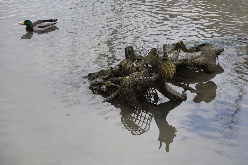 Pendant la vidange du canal Saint-Martin à Paris, en janvier 2015 (AFP / Patrick Kovarik) Pendant la vidange du canal Saint-Martin à Paris, en janvier 2015 (AFP / Patrick Kovarik)