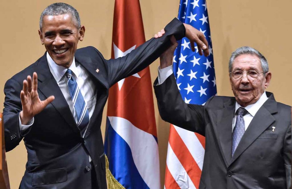 Barack Obama et Raul Castro à La Havane, le 21 mars 2016 Barack Obama et Raul Castro à La Havane, le 21 mars 2016