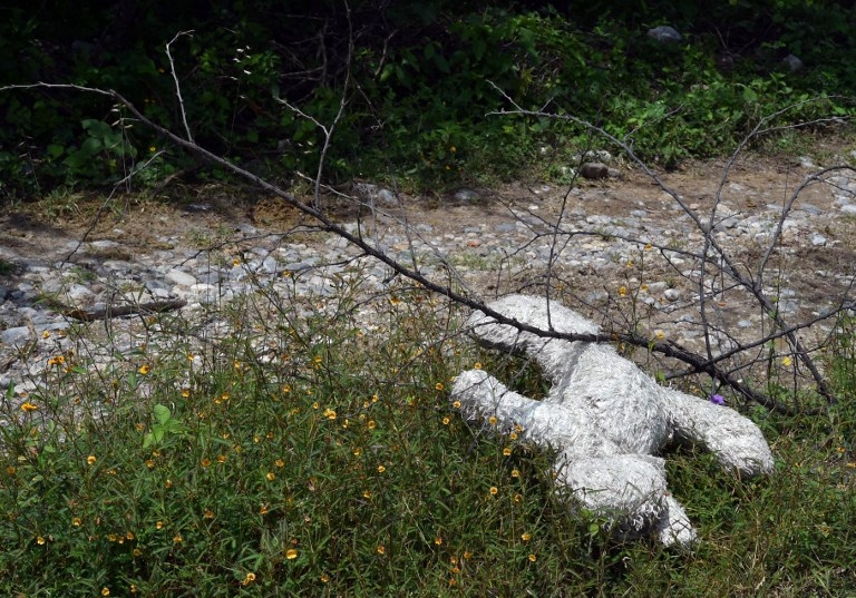 Un jouet en peluche abandonné sur le Cerro Gordo, le 12 octobre 2014 Un jouet en peluche abandonné sur le Cerro Gordo, le 12 octobre 2014